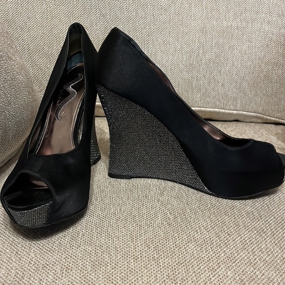 Nina Shoes evening wedges 8.5M - Picture 6 of 16